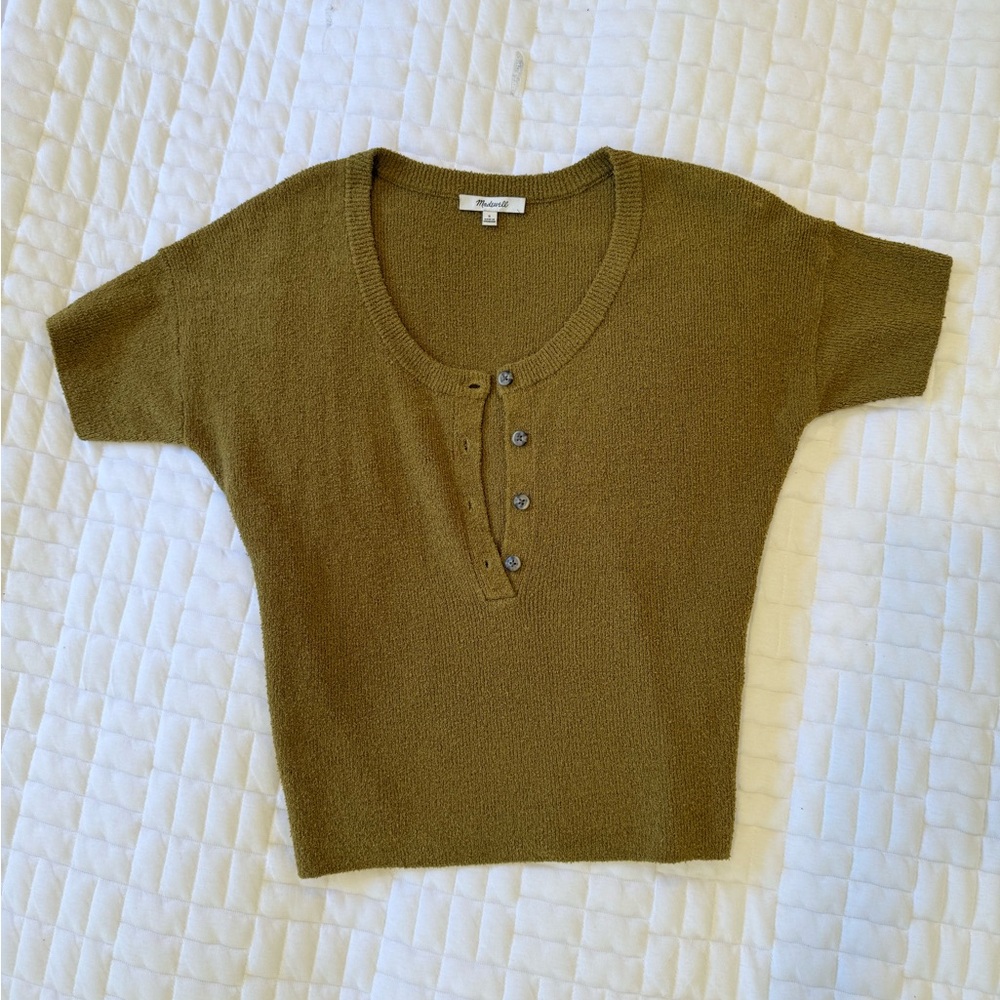 Madewell Button-Up Knit Top